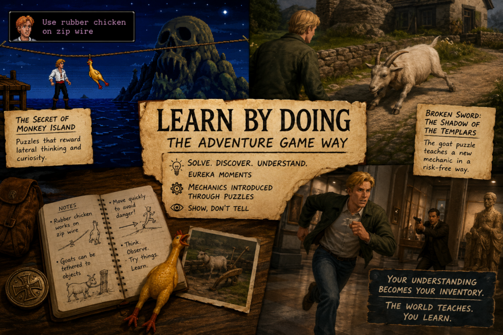 Why The Best Adventure Games Teach You The Rules Without Explaining Them