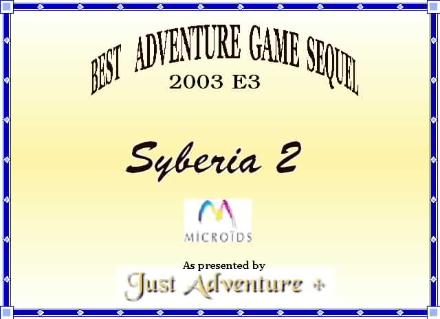 THE 2003 E3 JUST ADVENTURE AWARDS! – Welcome to Just Adventure + – Articles — Part 3